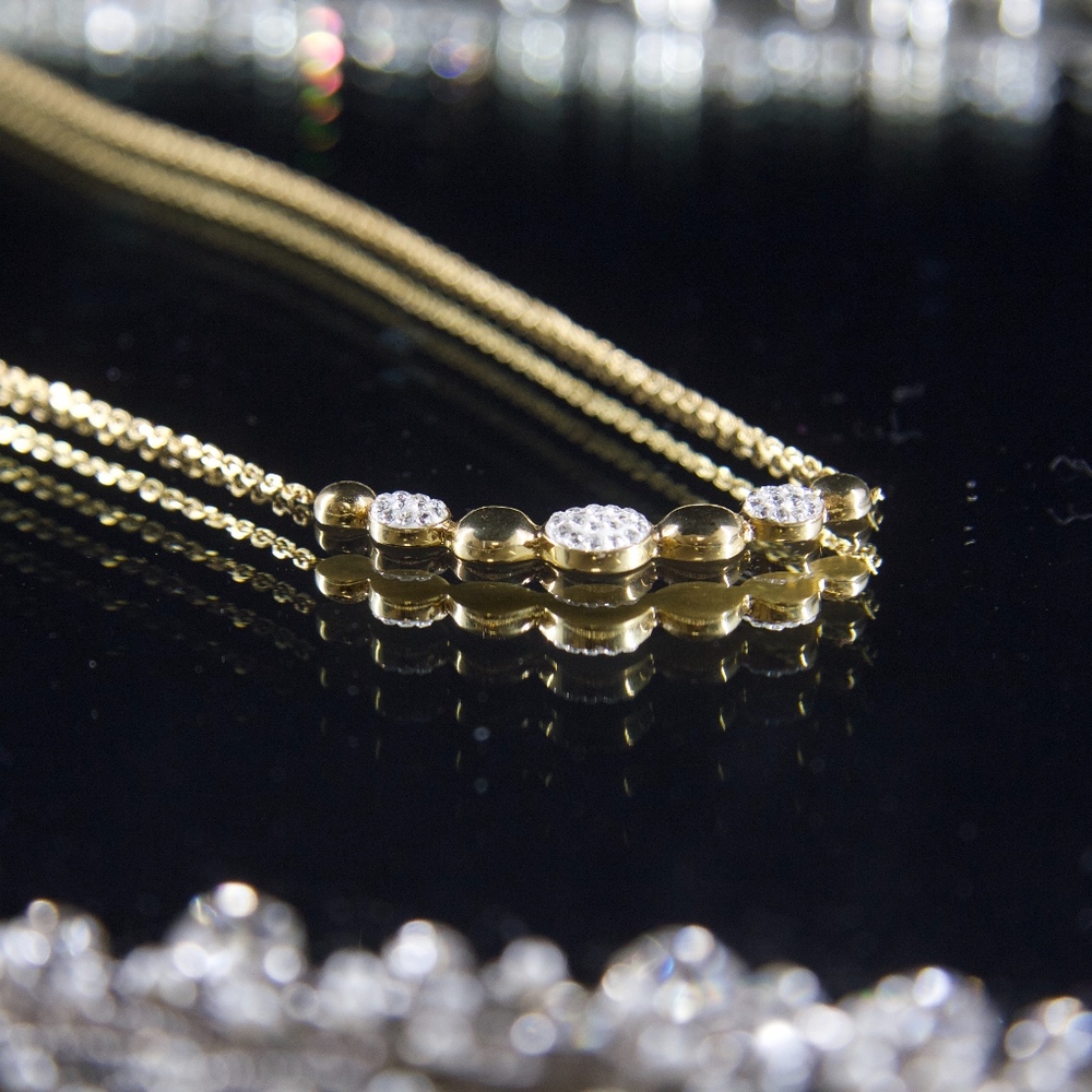 14kt Gold Dipped Swarovski Necklace - image 7